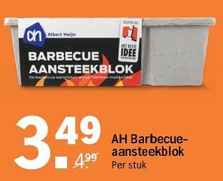 Aanbiedingen Ah barbecueaansteekblok - Huismerk - Albert Heijn - Geldig van 14/08/2017 tot 20/08/2017 bij Albert Heijn