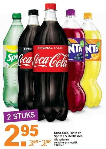 Aanbiedingen Coca-cola, fanta en sprite 1.5 literflessen - The Coca Cola Company - Geldig van 14/08/2017 tot 20/08/2017 bij Albert Heijn