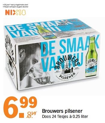 Aanbiedingen Brouwers pilsener - Huismerk - Albert Heijn - Geldig van 14/08/2017 tot 20/08/2017 bij Albert Heijn