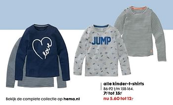 Aanbiedingen Alle kinder-t-shirts - Huismerk - Hema - Geldig van 14/08/2017 tot 27/08/2017 bij Hema