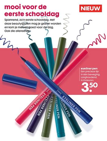 Aanbiedingen Eyeliner pen - Huismerk - Hema - Geldig van 14/08/2017 tot 27/08/2017 bij Hema