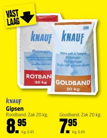 Aanbiedingen Gipsen - Knauf - Geldig van 14/08/2017 tot 27/08/2017 bij Formido