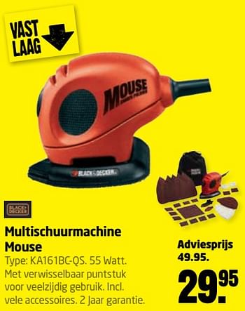 Aanbiedingen Black + decker multischuurmachine mouse - Black &amp; Decker - Geldig van 14/08/2017 tot 27/08/2017 bij Formido