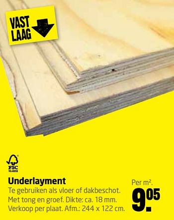 Aanbiedingen Underlayment - Huismerk - Formido - Geldig van 14/08/2017 tot 27/08/2017 bij Formido