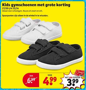 Aanbiedingen Kids gymschoenen met grote korting - Huismerk - Kruidvat - Geldig van 15/08/2017 tot 20/08/2017 bij Kruidvat