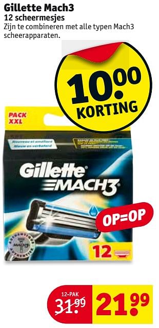 Aanbiedingen Gillette mach3 - Gillette - Geldig van 15/08/2017 tot 20/08/2017 bij Kruidvat