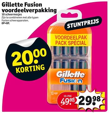 Aanbiedingen Gillette fusion voordeelverpakking - Gillette - Geldig van 15/08/2017 tot 20/08/2017 bij Kruidvat