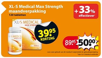 Aanbiedingen Xl-s medical max strength maandverpakking - XL-S Medical - Geldig van 15/08/2017 tot 20/08/2017 bij Kruidvat