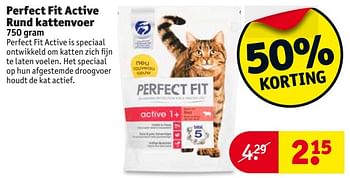 Aanbiedingen Perfect fit active rund kattenvoer - Perfect Fit  - Geldig van 15/08/2017 tot 20/08/2017 bij Kruidvat