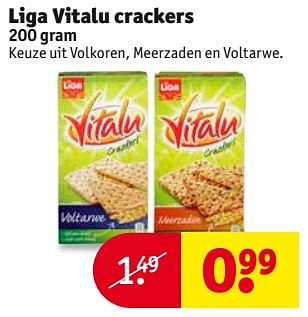 Aanbiedingen Liga vitalu crackers - Liga - Geldig van 15/08/2017 tot 20/08/2017 bij Kruidvat