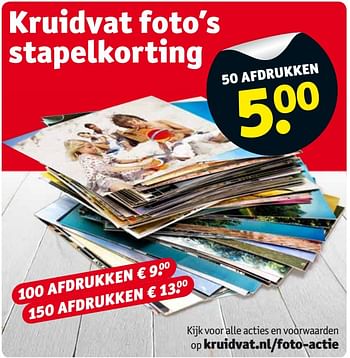 Aanbiedingen Kruidvat foto`s stapelkorting - Huismerk - Kruidvat - Geldig van 15/08/2017 tot 20/08/2017 bij Kruidvat