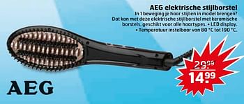 Aanbiedingen Aeg elektrische stijlborstel - AEG - Geldig van 15/08/2017 tot 20/08/2017 bij Trekpleister