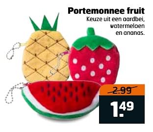 Aanbiedingen Portemonnee fruit - Huismerk - Trekpleister - Geldig van 15/08/2017 tot 20/08/2017 bij Trekpleister