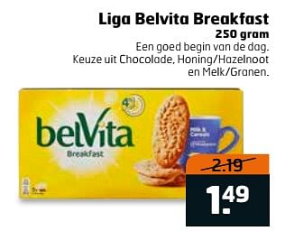 Aanbiedingen Liga belvita breakfast - Belvita - Geldig van 15/08/2017 tot 20/08/2017 bij Trekpleister