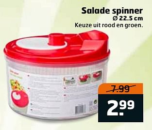 Aanbiedingen Salade spinner - Huismerk - Trekpleister - Geldig van 15/08/2017 tot 20/08/2017 bij Trekpleister