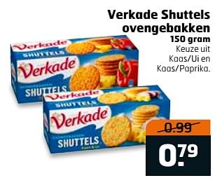 Aanbiedingen Verkade shuttels ovengebakken - Verkade - Geldig van 15/08/2017 tot 20/08/2017 bij Trekpleister