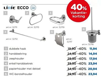 Aanbiedingen Ecco accessoires - Linie - Geldig van 01/08/2017 tot 27/08/2017 bij X2O