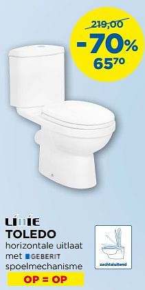 Aanbiedingen Toledo staande toiletten - Linie - Geldig van 01/08/2017 tot 27/08/2017 bij X2O