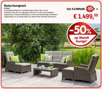 Aanbiedingen Roma loungeset - Bristol - Geldig van 02/08/2017 tot 02/09/2017 bij Overstock