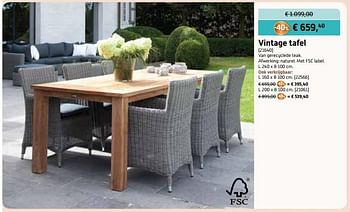 Aanbiedingen Vintage tafel - Bristol - Geldig van 02/08/2017 tot 02/09/2017 bij Overstock