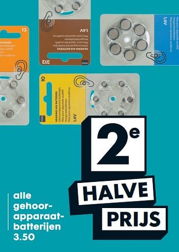 Aanbiedingen Alle gehoorapparaatbatterijen - Huismerk - Hema - Geldig van 28/08/2017 tot 10/09/2017 bij Hema