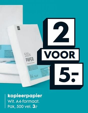 Aanbiedingen Kopieerpapier - Huismerk - Hema - Geldig van 28/08/2017 tot 10/09/2017 bij Hema