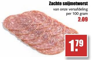 Aanbiedingen Zachte snijmetworst - Huismerk - MCD Supermarkten - Geldig van 14/08/2017 tot 19/08/2017 bij MCD Supermarkten
