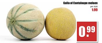 Aanbiedingen Galia of cantaloupe meloen - Huismerk - MCD Supermarkten - Geldig van 14/08/2017 tot 19/08/2017 bij MCD Supermarkten
