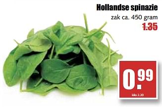 Aanbiedingen Hollandse spinazie - Huismerk - MCD Supermarkten - Geldig van 14/08/2017 tot 19/08/2017 bij MCD Supermarkten
