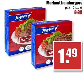 Aanbiedingen Markant hamburgers - Markant - Geldig van 14/08/2017 tot 19/08/2017 bij MCD Supermarkten