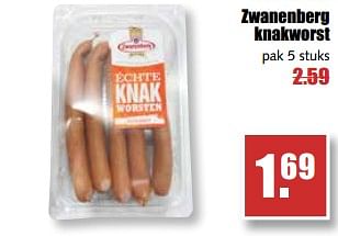 Aanbiedingen Zwanenberg knakworst - Zwanenberg - Geldig van 14/08/2017 tot 19/08/2017 bij MCD Supermarkten