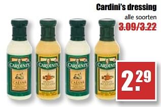 Aanbiedingen Cardini`s dressing - Cardini’s - Geldig van 14/08/2017 tot 19/08/2017 bij MCD Supermarkten