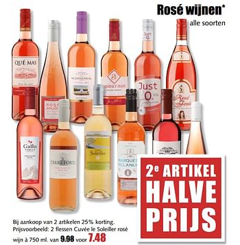 Aanbiedingen Rosé wijnen - Rosé wijnen - Geldig van 14/08/2017 tot 19/08/2017 bij MCD Supermarkten