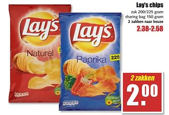 Aanbiedingen Lay`s chips - Lay's - Geldig van 14/08/2017 tot 19/08/2017 bij MCD Supermarkten