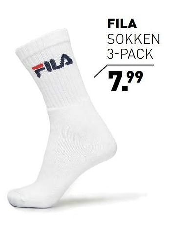 Aanbiedingen Fila sokken - Fila - Geldig van 13/08/2017 tot 27/08/2017 bij Perry Sport