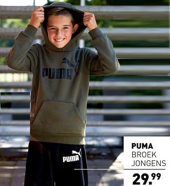 Aanbiedingen Puma broek jongens - Puma - Geldig van 13/08/2017 tot 27/08/2017 bij Perry Sport