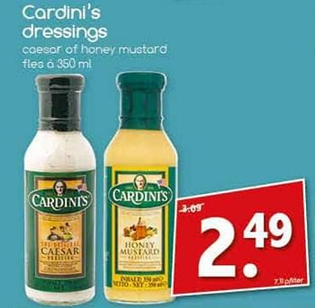 Aanbiedingen Cardini `s dressings coesor of honey mustard - Cardini’s - Geldig van 14/08/2017 tot 19/08/2017 bij Agrimarkt