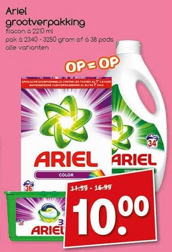 Aanbiedingen Ariel grootverpakking - Ariel - Geldig van 14/08/2017 tot 19/08/2017 bij Agrimarkt