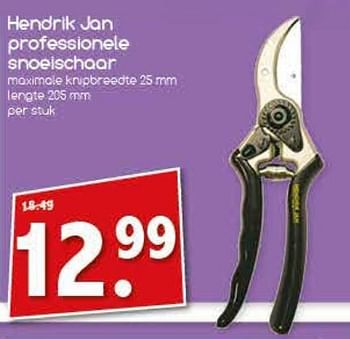 Aanbiedingen Hendrik jan professioneie snoeischaar - Hendrik Jan - Geldig van 14/08/2017 tot 19/08/2017 bij Agrimarkt