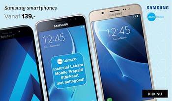 Aanbiedingen Samsung smartphones - Samsung - Geldig van 14/08/2017 tot 20/08/2017 bij Kijkshop