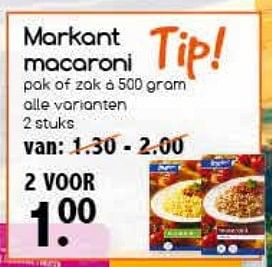 Aanbiedingen Markant macaroni - Markant - Geldig van 14/08/2017 tot 19/08/2017 bij Agrimarkt