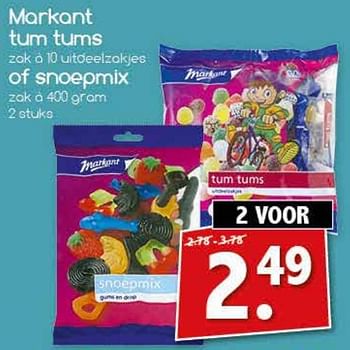 Aanbiedingen Markant tum tums - Markant - Geldig van 14/08/2017 tot 19/08/2017 bij Agrimarkt