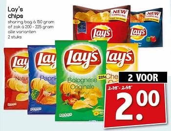 Aanbiedingen Lay`s chips - Lay's - Geldig van 14/08/2017 tot 19/08/2017 bij Agrimarkt