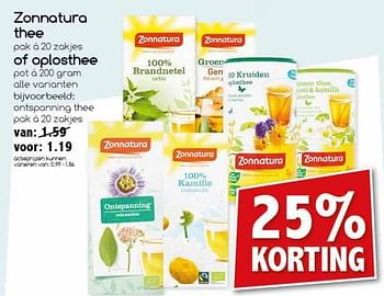 Aanbiedingen Zonnatura thee of oplosthee - Zonnatura - Geldig van 14/08/2017 tot 19/08/2017 bij Agrimarkt