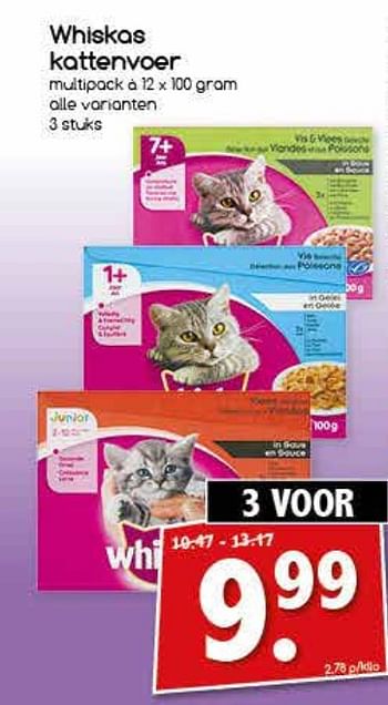 Aanbiedingen Whiskas kattenvoer - Whiskas - Geldig van 14/08/2017 tot 19/08/2017 bij Agrimarkt