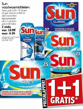 Aanbiedingen Sun vaatwasmiddelen - Sun - Geldig van 14/08/2017 tot 19/08/2017 bij Agrimarkt