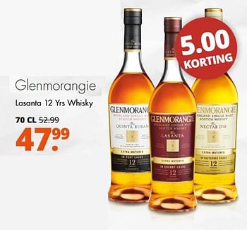 Aanbiedingen Glenmorangie lasanta 12 yrs whisky - Glenmorangie - Geldig van 14/08/2017 tot 26/08/2017 bij Mitra