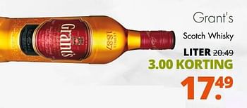 Aanbiedingen Grant`s scotch whisky - Grant's - Geldig van 14/08/2017 tot 26/08/2017 bij Mitra