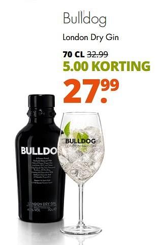 Aanbiedingen Bulldog london dry gin - Bulldog - Geldig van 14/08/2017 tot 26/08/2017 bij Mitra