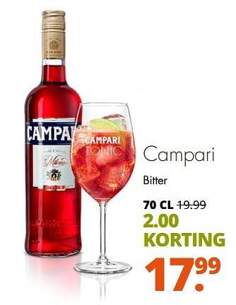 Aanbiedingen Campari bitter - Campari - Geldig van 14/08/2017 tot 26/08/2017 bij Mitra